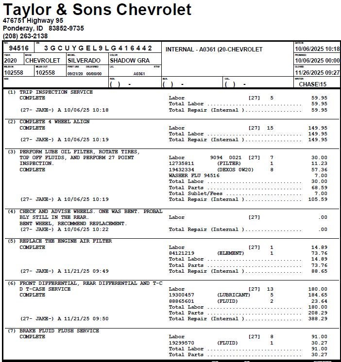 2020 Chevrolet Silverado 1500 LTZ / CREW / 6.2 LITER V8 / STANDARD BOX / TECH PCKG / SUNROOF / 1 OWNER